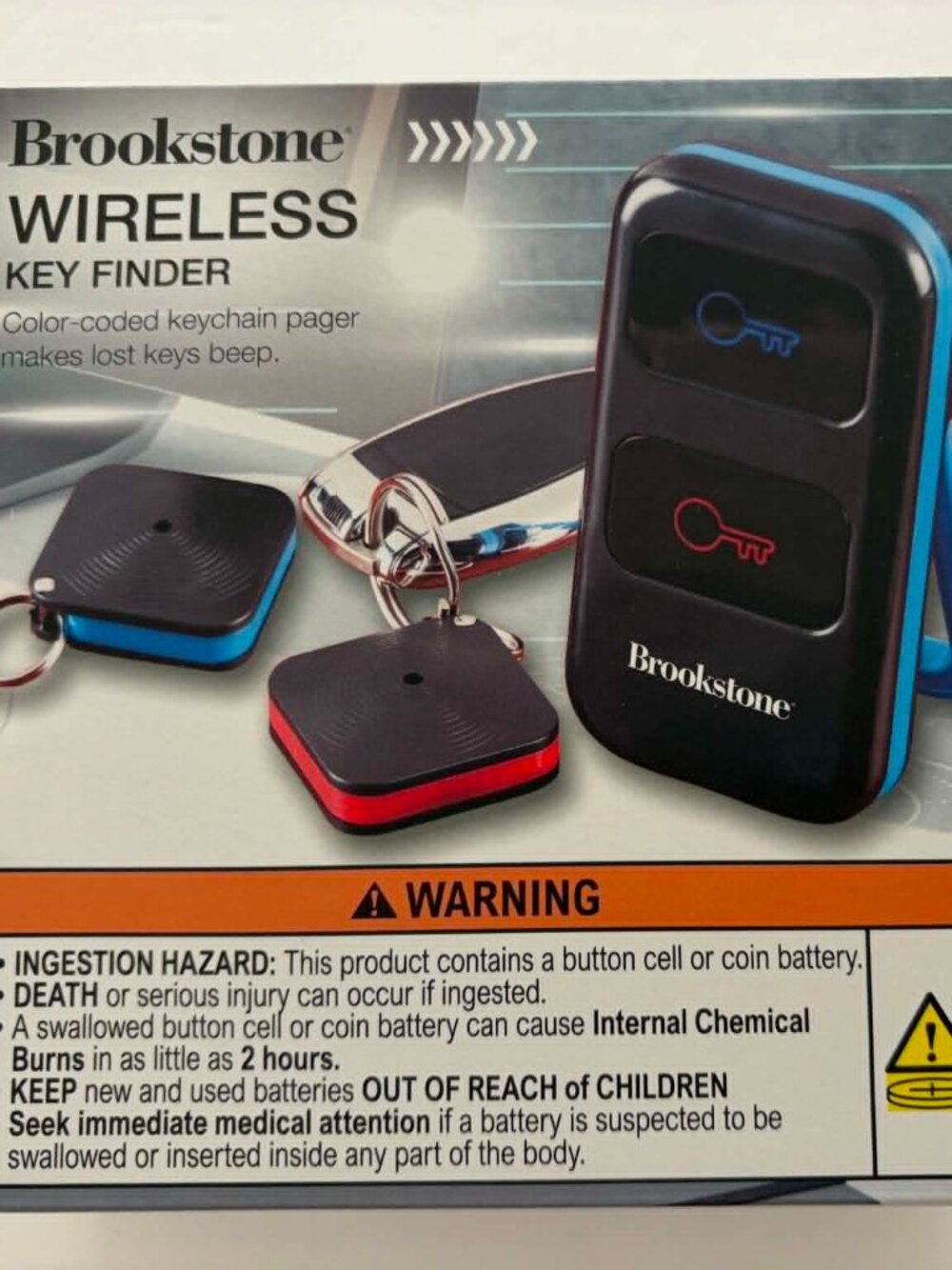 Brookstone Wireless Key Finder: Includes Remote & 2 Key Finders